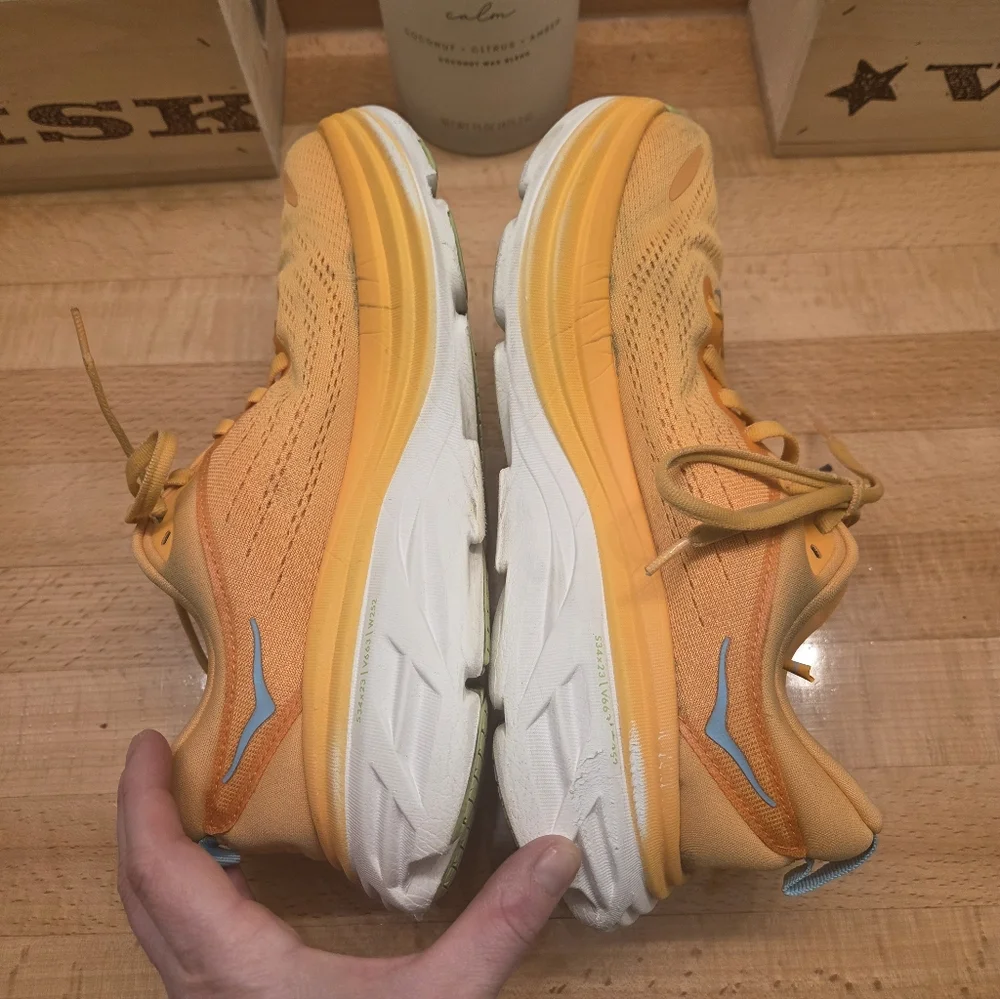 Hoka One One Bondi 8 Running Shoes Impala Mock Orange Womens Size 8.5